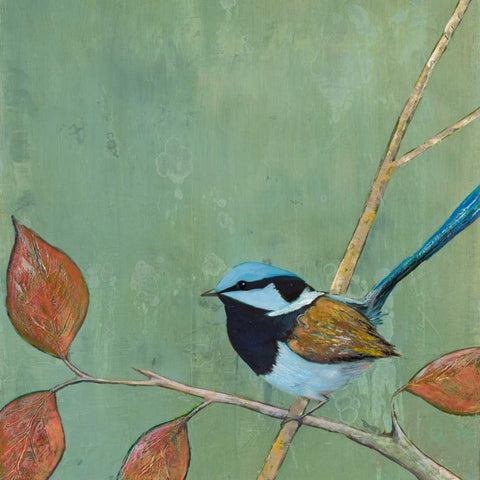 Resting Bird I White Modern Wood Framed Art Print by Altug, Mehmet