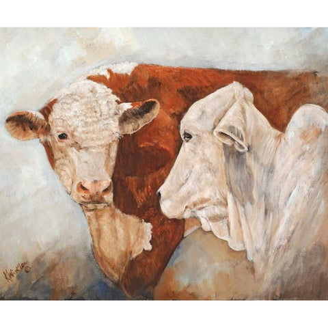 My Place or Yours I Gold Ornate Wood Framed Art Print with Double Matting by Winkler, Kathy