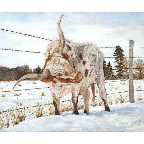 Itchin and a Scratchin I Black Modern Wood Framed Art Print with Double Matting by Winkler, Kathy