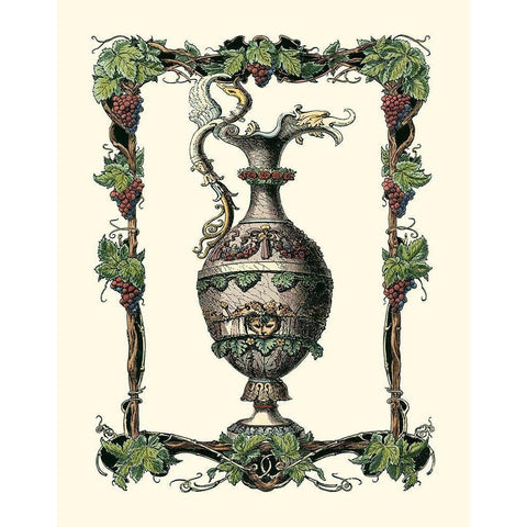 Wine Vessel I Gold Ornate Wood Framed Art Print with Double Matting by Bookman, D.