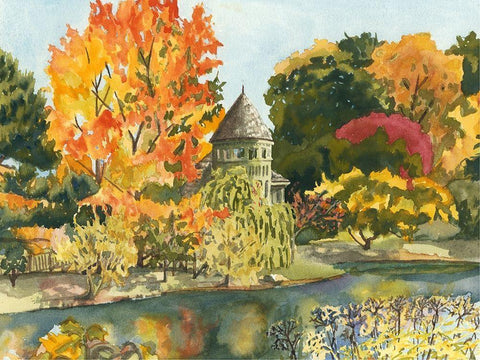 Custom Plein Air Garden II (ASH) Black Ornate Wood Framed Art Print with Double Matting by Miller, Dianne