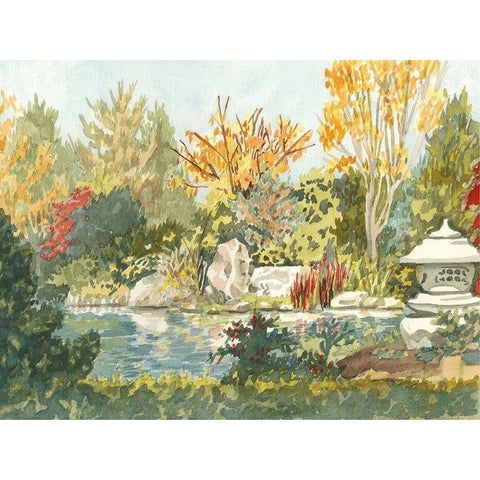 Custom Plein Air Garden IV (ASH) White Modern Wood Framed Art Print by Miller, Dianne