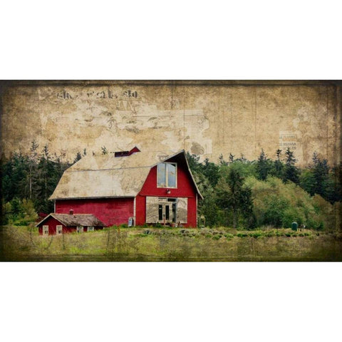Widbys Barn III Black Modern Wood Framed Art Print with Double Matting by Perry, Rachel
