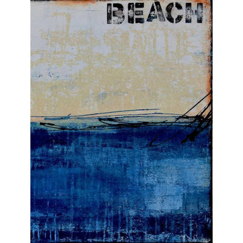 Beach 45 II White Modern Wood Framed Art Print by Ashley, Erin
