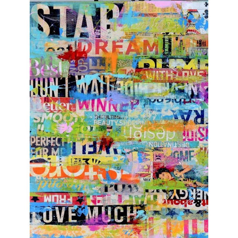 Metro Mix 33 I Gold Ornate Wood Framed Art Print with Double Matting by Ashley, Erin
