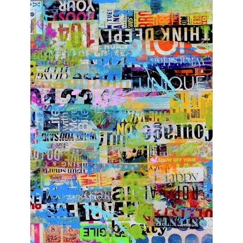 Metro Mix 33 II Gold Ornate Wood Framed Art Print with Double Matting by Ashley, Erin
