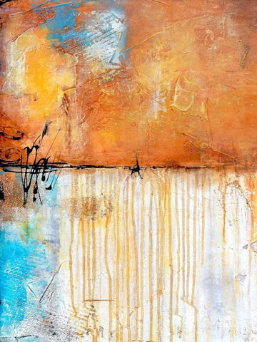 November Rain I White Modern Wood Framed Art Print with Double Matting by Ashley, Erin