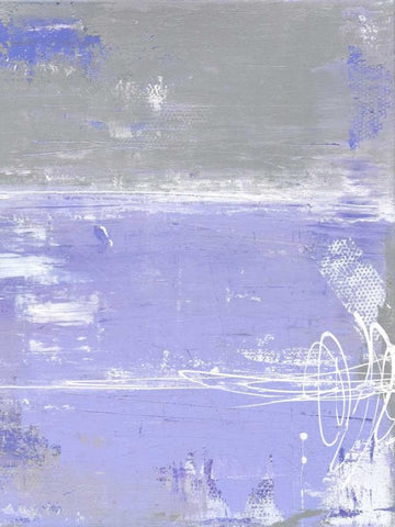 Valley Mist II White Modern Wood Framed Art Print with Double Matting by Ashley, Erin