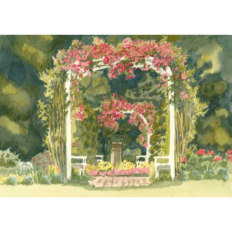 Aquarelle Garden IV Black Modern Wood Framed Art Print by Miller, Dianne