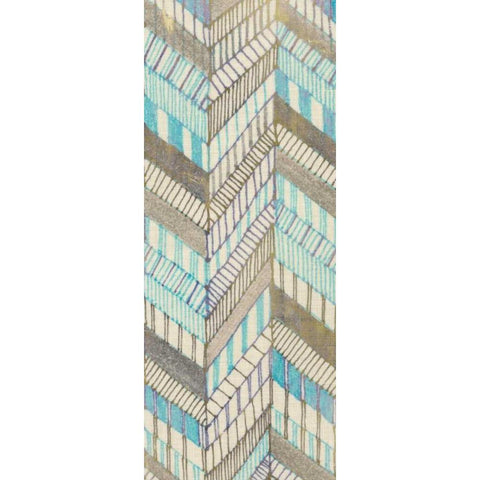 Sketched Chevron II Gold Ornate Wood Framed Art Print with Double Matting by Galapon, Nikki