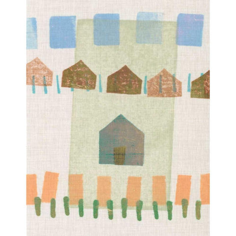 Abode II White Modern Wood Framed Art Print by Galapon, Nikki