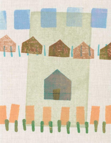 Abode II White Modern Wood Framed Art Print with Double Matting by Galapon, Nikki