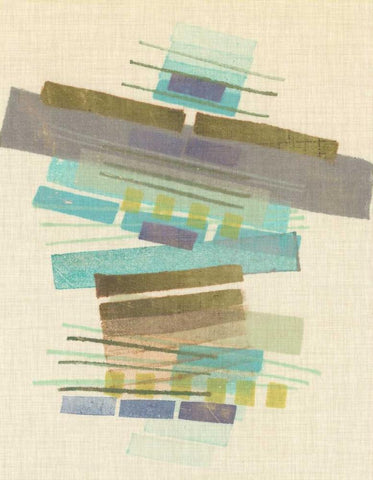 Balancing II White Modern Wood Framed Art Print with Double Matting by Galapon, Nikki