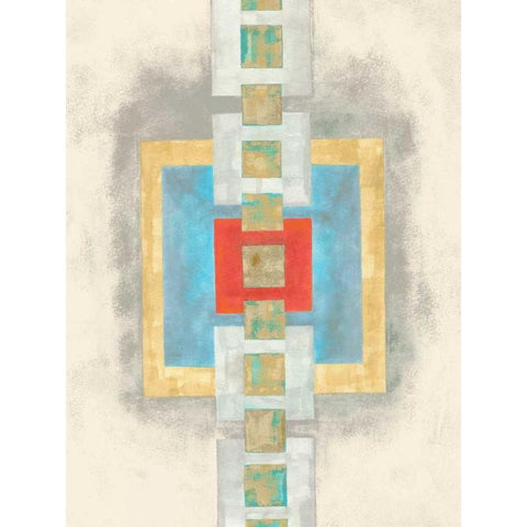 Squares in Line I Gold Ornate Wood Framed Art Print with Double Matting by Galapon, Nikki