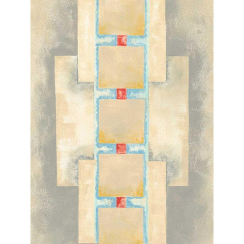 Squares in Line II Black Modern Wood Framed Art Print with Double Matting by Galapon, Nikki