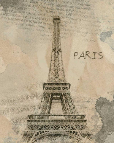 Remembering Paris White Modern Wood Framed Art Print with Double Matting by Orlov, Irena