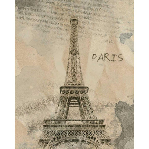Remembering Paris Black Modern Wood Framed Art Print by Orlov, Irena