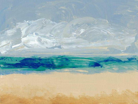 Eastern Shore I White Modern Wood Framed Art Print with Double Matting by Ludwig, Alicia