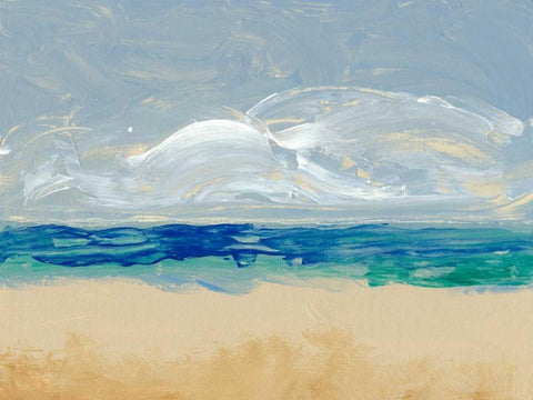 Eastern Shore II White Modern Wood Framed Art Print with Double Matting by Ludwig, Alicia