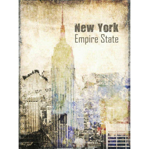 New York Grunge II Black Modern Wood Framed Art Print by Orlov, Irena
