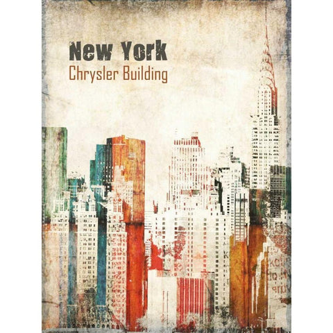 New York Grunge IV White Modern Wood Framed Art Print by Orlov, Irena