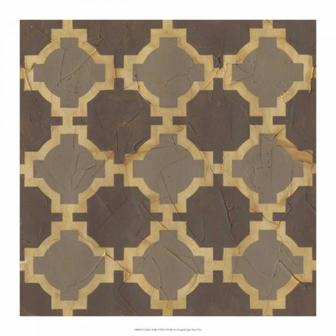 Golden Trellis I Black Modern Wood Framed Art Print by Vess, June Erica