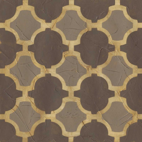 Golden Trellis II White Modern Wood Framed Art Print by Vess, June Erica
