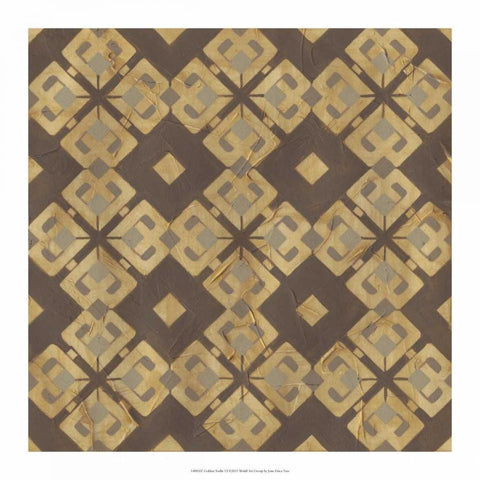 Golden Trellis VI White Modern Wood Framed Art Print by Vess, June Erica