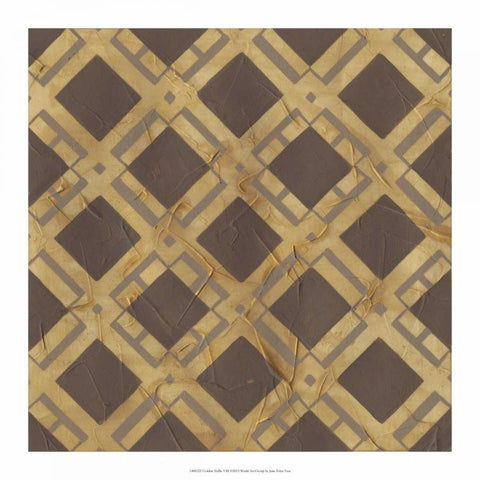 Golden Trellis VIII Black Modern Wood Framed Art Print by Vess, June Erica