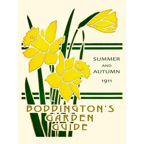 Boddingtons Garden Guide I White Modern Wood Framed Art Print by Vision Studio