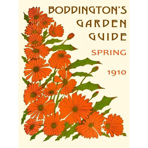 Boddingtons Garden Guide II White Modern Wood Framed Art Print by Vision Studio