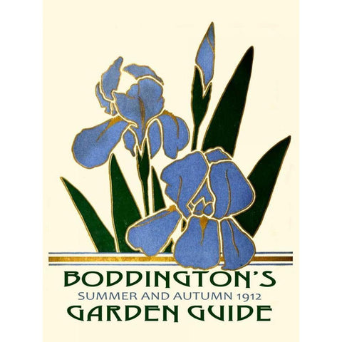 Boddingtons Garden Guide IV Black Modern Wood Framed Art Print with Double Matting by Vision Studio