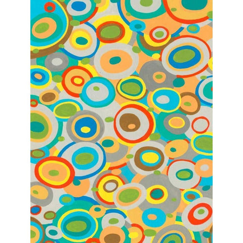 Overlapping Ovals I Gold Ornate Wood Framed Art Print with Double Matting by Galapon, Nikki