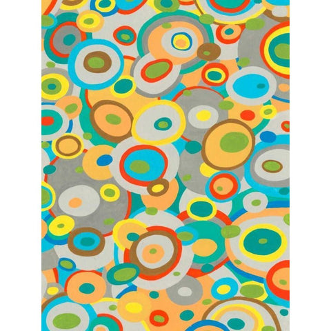 Overlapping Ovals II Gold Ornate Wood Framed Art Print with Double Matting by Galapon, Nikki