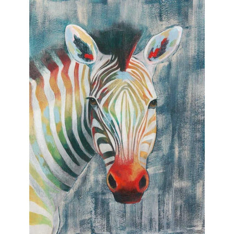 Prism Zebra I White Modern Wood Framed Art Print by Popp, Grace