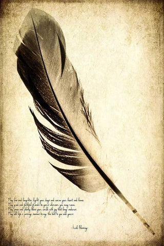 Feather on the Wind IV White Modern Wood Framed Art Print with Double Matting by Malek, Honey
