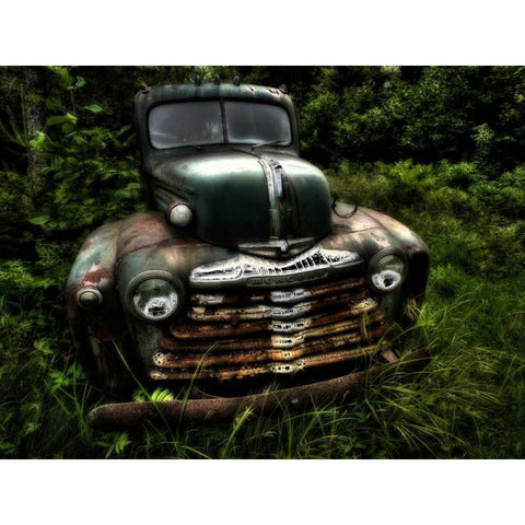 Rusty Auto I Gold Ornate Wood Framed Art Print with Double Matting by Burchett, P.H.