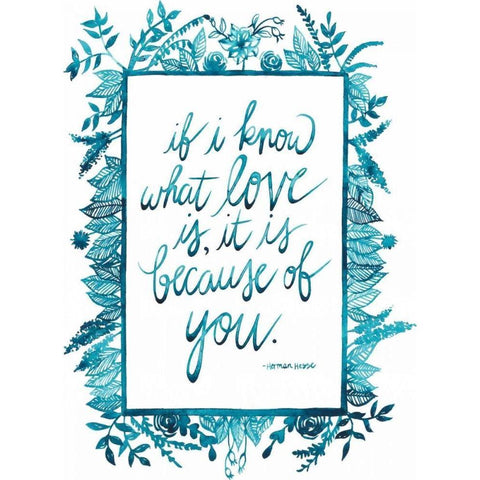Love Quote II Gold Ornate Wood Framed Art Print with Double Matting by Popp, Grace