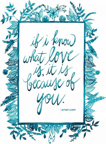Love Quote II White Modern Wood Framed Art Print with Double Matting by Popp, Grace
