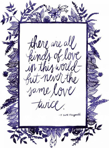 Love Quote IV Black Ornate Wood Framed Art Print with Double Matting by Popp, Grace