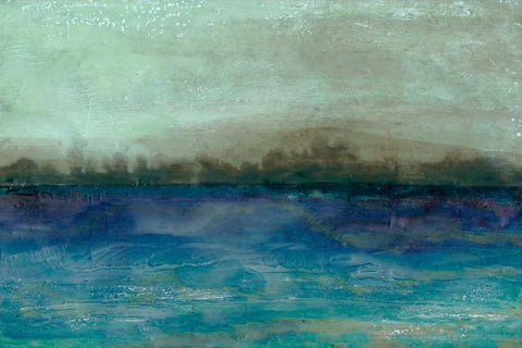 Inlet View I White Modern Wood Framed Art Print with Double Matting by Ludwig, Alicia