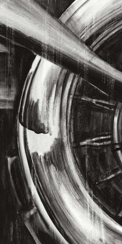 Vintage Propeller I Black Ornate Wood Framed Art Print with Double Matting by Harper, Ethan