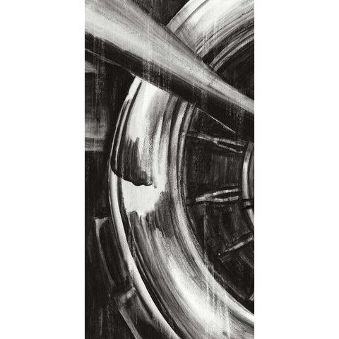 Vintage Propeller I Black Modern Wood Framed Art Print by Harper, Ethan