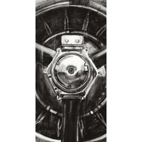 Vintage Propeller II Gold Ornate Wood Framed Art Print with Double Matting by Harper, Ethan