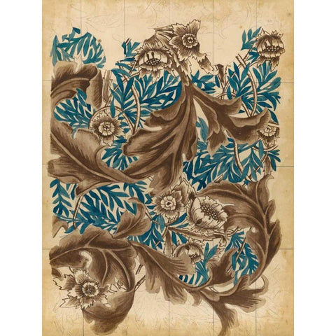 Wallpaper Study I Gold Ornate Wood Framed Art Print with Double Matting by McCavitt, Naomi