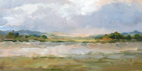 May Skies II White Modern Wood Framed Art Print with Double Matting by Harper, Ethan