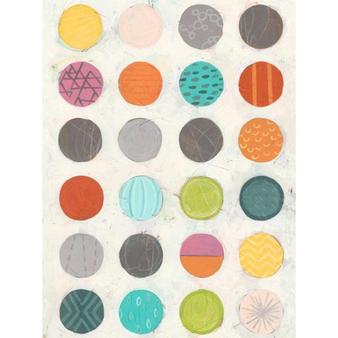 Pattern Interaction II Black Modern Wood Framed Art Print with Double Matting by Vess, June Erica