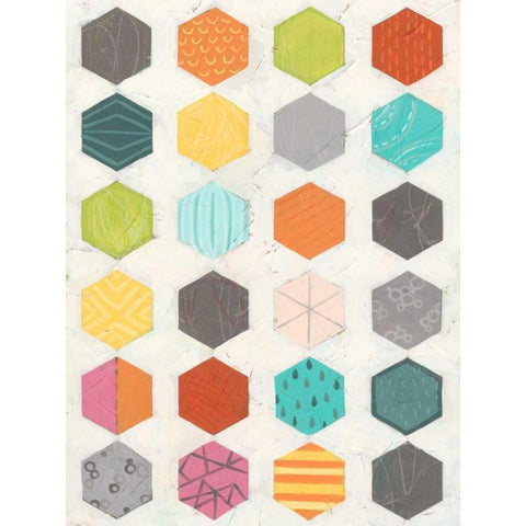 Pattern Interaction IV White Modern Wood Framed Art Print by Vess, June Erica