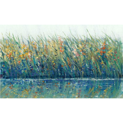 Wildflower Reflection I Gold Ornate Wood Framed Art Print with Double Matting by OToole, Tim