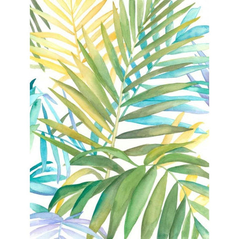 Tropical Pattern I White Modern Wood Framed Art Print by Meagher, Megan